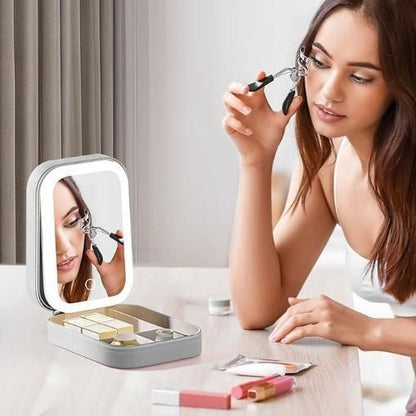 Luxury Jewelry Box with LED Mirror | Perfect Gift for Her