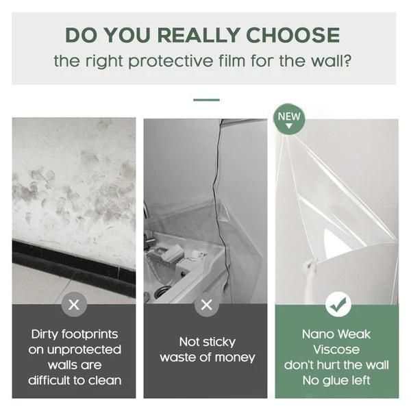 Self-Adhesive Transparent Electrostatic Wall Protection Film ,Special Offer: Buy 1 Get 1 Free!